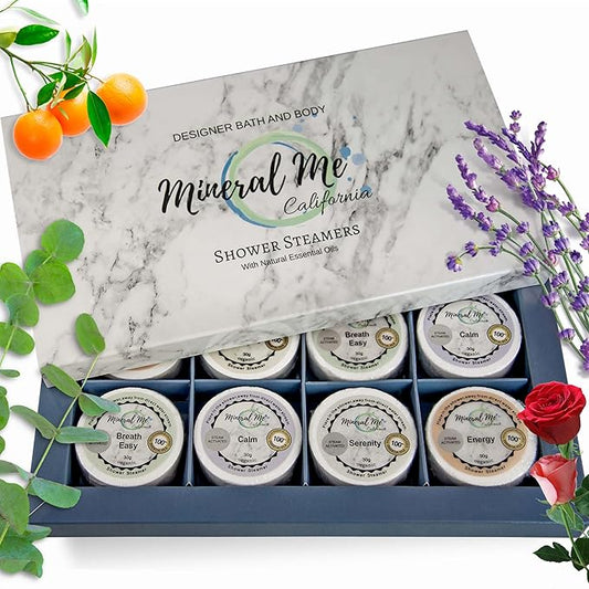 Shower Steamers Aromatherapy, Fathers Day Gift for Dad, Shower Bombs w/Organic Essential Oils for Vaporizing Steam Spa Relaxation, Shower Tablets, Shower Melts, Relaxing Self Care Gift for Men, Women