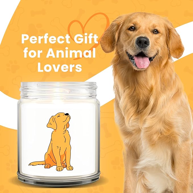 1OAK Lavender Scented Candles - Made in USA (Golden Retriever)