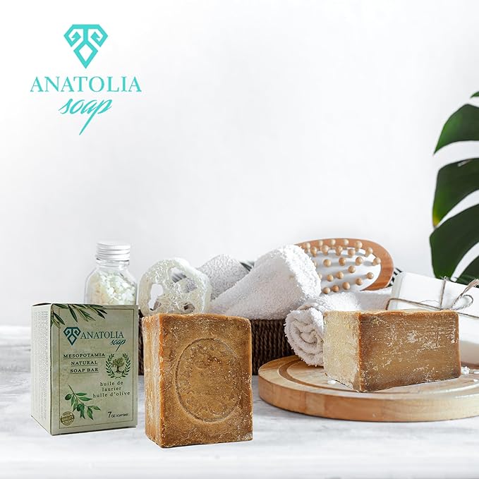 Aleppo Soap, 2-Pack | 100% Olive Oil Organic Handmade Natural Castile Soap for Women & Men | Big Bar, 2 x 7 oz (14 oz Total)