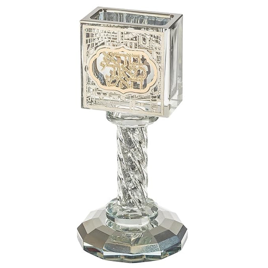 Crystal Havdalah Candle Holder Havdalah Parent 5.12" Tall Fine Laser Cut