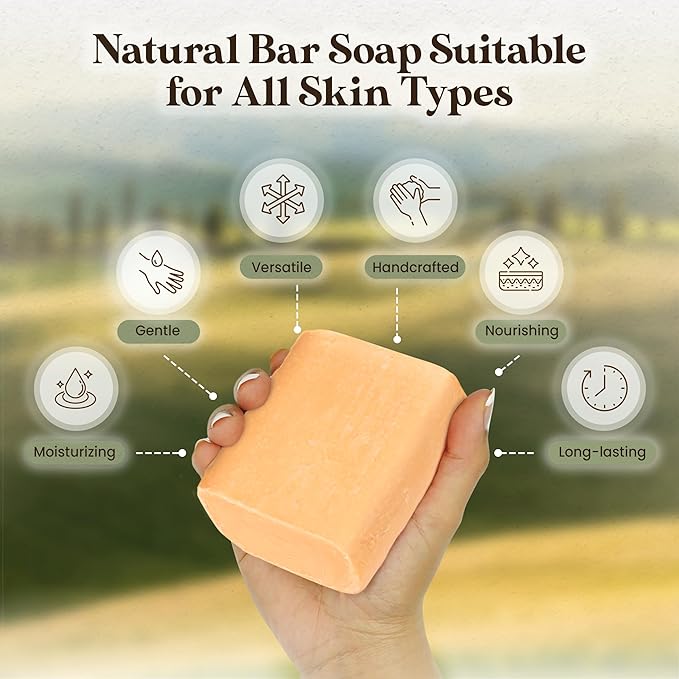 Amish Farms Soap Bar with All Natural Bentonite Clay | Made in USA, Vegan Moisturizing for Sensitive Skin | Women & Mens Face & Body Bath Soap for Shower | Clean Scent | 5 Ounce Each (5 Bars)