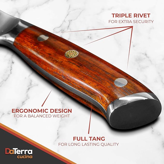 DaTerra Cucina Chef Knife - 8 Inch | Eisenrose - Sharp German Steel - Professional Kitchen Knives