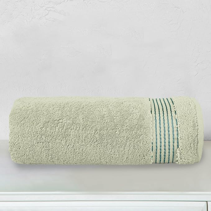 Elegant Comfort Premium Turkish Cotton 1 Piece Jumbo Bath Towel - 35 x 70 inch, Luxurious Hotel Spa Quality 100% Turkish Cotton Large Bath Towel - Highly Absorbent - Soft Bathroom Towel, Mint Green