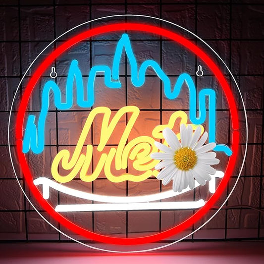 Baseball Neon Sign for Wall Decor Mete Baseball LED Light Up Sign Baseball Wall Decor Sports Neon Lights for Club Bedroom Man Cave Bar Sports Gifts for Men Teen Boys Fans,Size 13.4*13.4 inch(FMXD151)