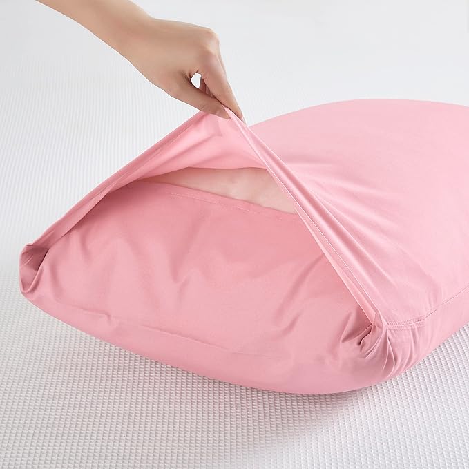 Toddler Pillowcase Set of 2 Pink Microfiber Pillow Cases 14x20 Comfortable Not Shrink Soft Pillow Cases Travel Pillow Cases 14x20 Envelope Style