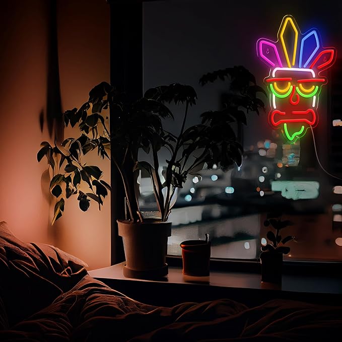 Tiki Bar Neon Sign Dimmable Led Neon Signs for Tiki Bar Wall Decor USB Powered Led Light for Beer Pub Club Restaurant,Party,Man Cave, Game Room Wall Decor