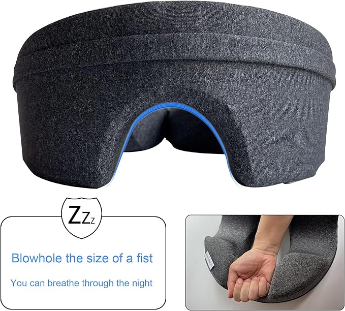 LittleJimmy Breathe Easy Face Down Pillow - Ergonomic Stomach Sleeper Pillow for Prone Sleeping - Adjustable Headrest - Ideal for Post-Eye Surgery Recovery