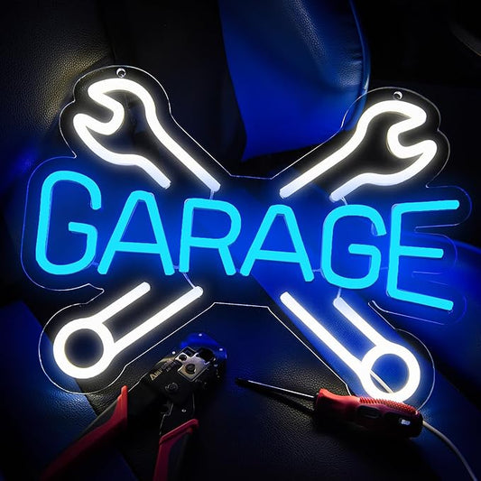Garage Neon Sign Car Store Garage Led Sign Personalized Led Garage Light Sign for Wall Decor Custom Neon Sign for Man Cave Auto Repair Shop Workshop Birthday Gift,Size14.5 * 11inch(ZYLD074)