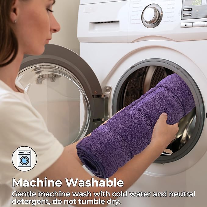 GRANNY SAYS Bathroom Rug Mat,48" x 24" Bath Mats for Bathroom Non-Slip, Super Soft and Water Absorbent, Microfiber Bath Rugs, Machine Wash Dry, Large Bath Rugs for Floor, Purple