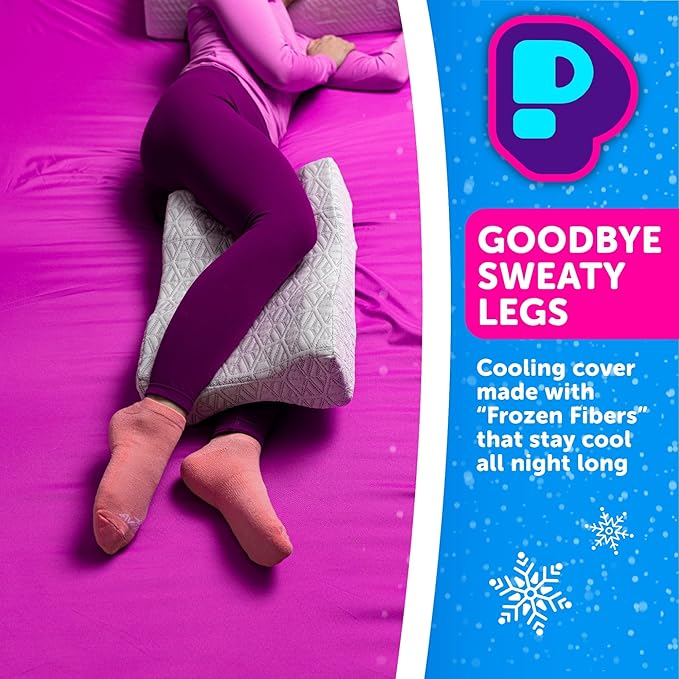 Pillow Cube Ice Knee Cube - Cooling Knee Pillow for Side Sleepers, Hip Pain Relief, Between Leg Pillow, Thigh Pillow, Leg Support - 12"x18"x5"