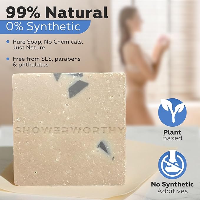 Plant-Based Natural Bar Soap Gift Set – 8 Handmade Soap Bars for Men & Women – Cold Process, Moisturizing Goat Milk, Shea Butter, Tea Tree, Charcoal, Coconut Oil – Dry & Sensitive Skin