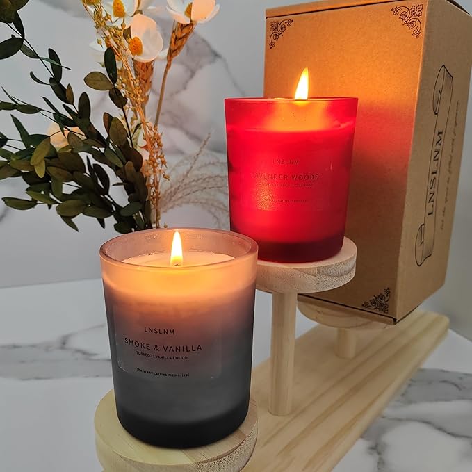 Aroma Candle Set | Fashion Simple Candle Set for Home Time, Holiday Ambiance, Housewarming Essentials, Aroma Candle Gift Set Soy Candles Natural Lavender & Vanilla Scents