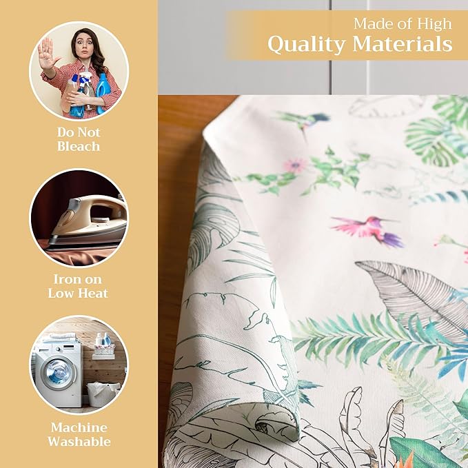 Maison d' Hermine Placemats Set of 4 100% Cotton Washable Cloth Place Mats, Reusable Table Mats for Kitchen Dining Decoration, Party, Wedding, Restaurant Spring/Summer (Tropiques, 13" x 19")