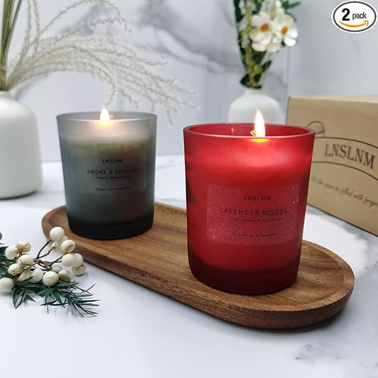 Aroma Candle Set | Fashion Simple Candle Set for Home Time, Holiday Ambiance, Housewarming Essentials, Aroma Candle Gift Set Soy Candles Natural Lavender & Vanilla Scents