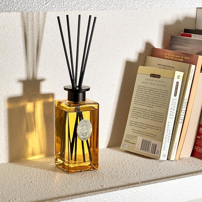 M&SENSE 10.14 oz Large Reed Diffuser | Neroli Noir Scent Oil Diffuser with Sticks | Long Lasting Non-Toxic Essential Oil |Reed Diffuser for Bathroom Shelf Decor