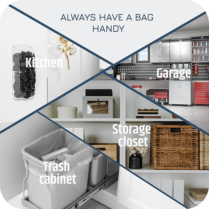Plastic Bag Holder | Durable Acrylic Wall Mount Kitchen Grocery Bag Storage Organizer | Smudge Proof, Fingerprint Resistant | Acrylic