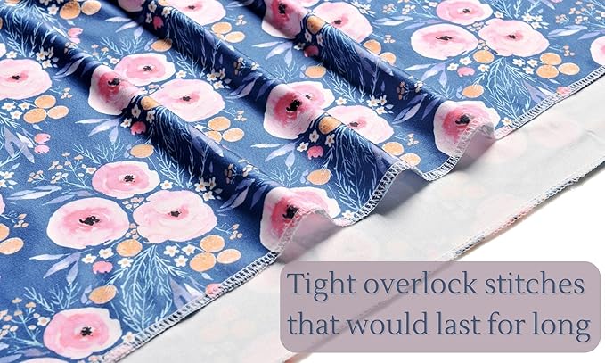 Baby Receiving Blanket Swaddle Blanket Infant Wrap with Matching Headband Beanie and Name Card (Purple)