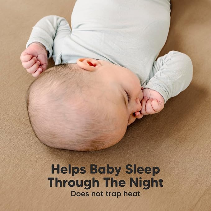 2-Pack Organic Crib Sheets for Boys, Girls - Jersey Fitted Crib Sheet, Baby Crib Sheets Neutral, Crib Mattress Sheet, Cotton Crib Sheets, Breathable Crib Sheet, Baby Mattress Sheets (Pecan)