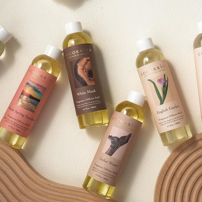 Cocorrína Reed Diffuser Refill - Peony Garden 6.7 oz / 2 Packs Reed Diffuser Oil Refill