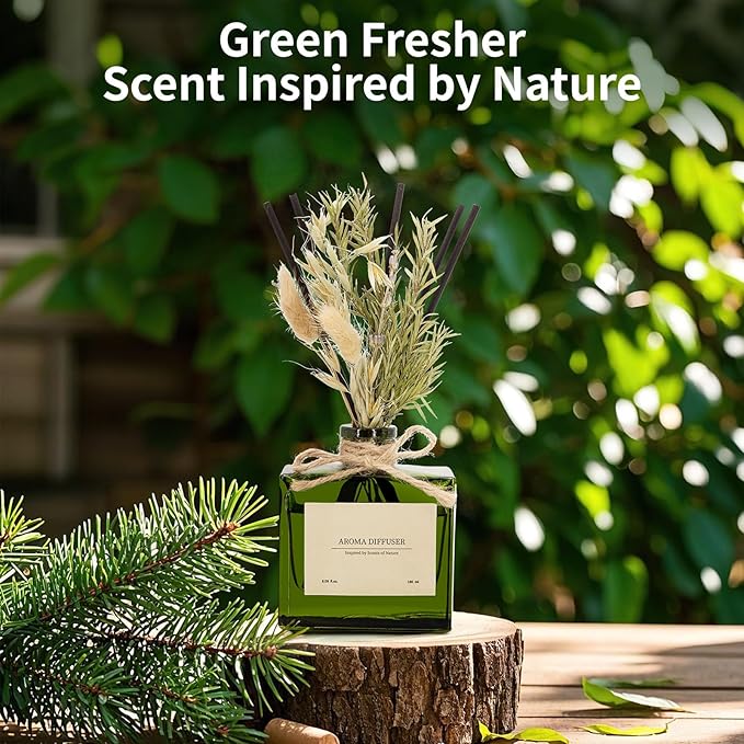 Reed Diffuser Set, 6 fl oz Ebony Rose Scent Diffuser with Sticks, Reed Diffusers for Home Office Decor, Home Fragrance Gift for Men & Women