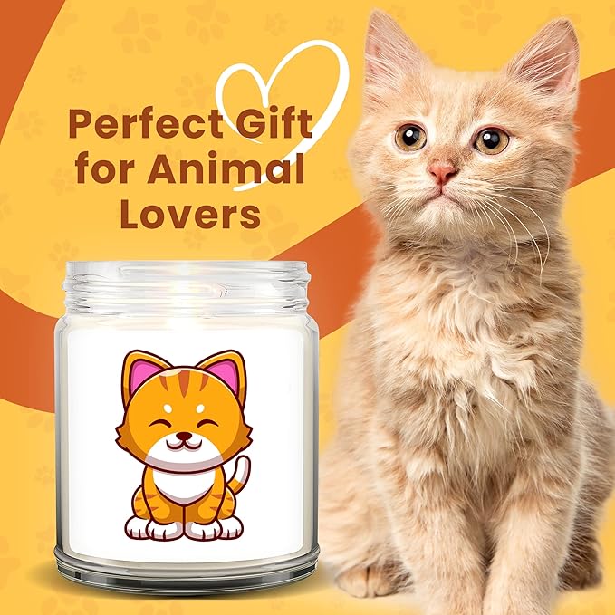 1OAK Lavender Scented Candles - Cat Lady Gifts for Women - Cat Candle - Made in USA