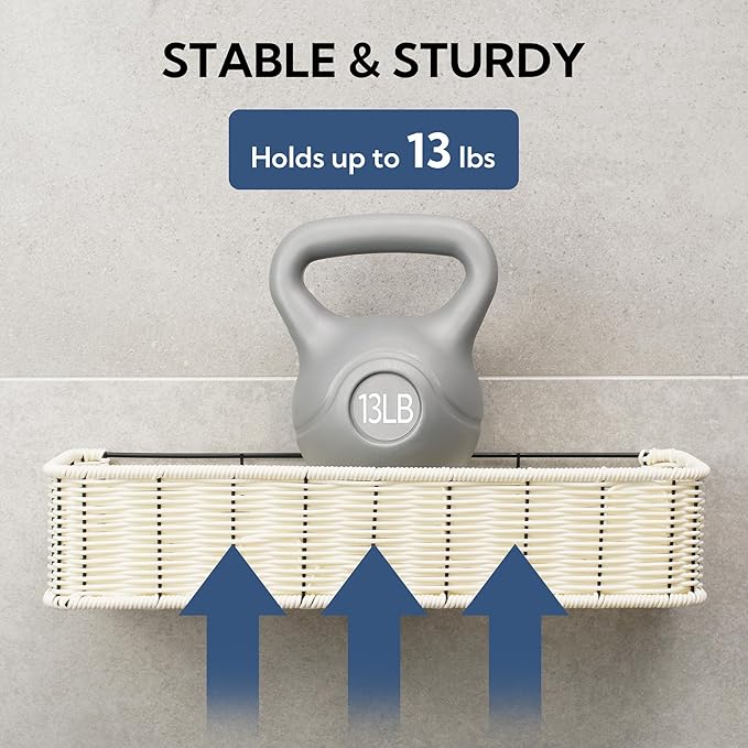 GRANNY SAYS Hanging Shower Caddy, 2 Pack Rustproof Shower Shelves, Adhesive Shelf for Bathroom Accessories, Water-proof Bathroom Shower Organizer, White