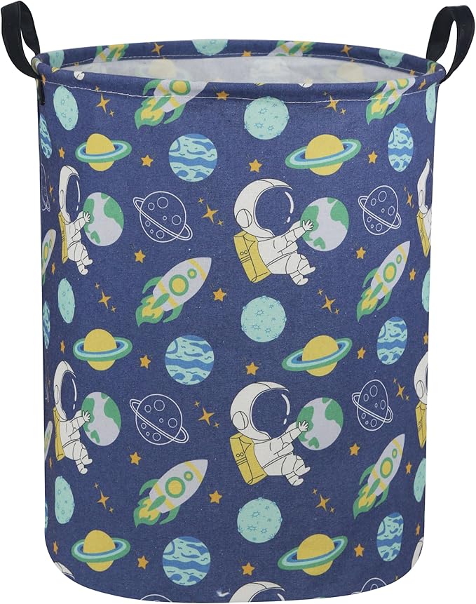 Kids Laundry Hamper,Boys Laundry Basket Collapsible Space Storage Baskets for Home Decor,Office,Toy Organizer,(Astronaut)