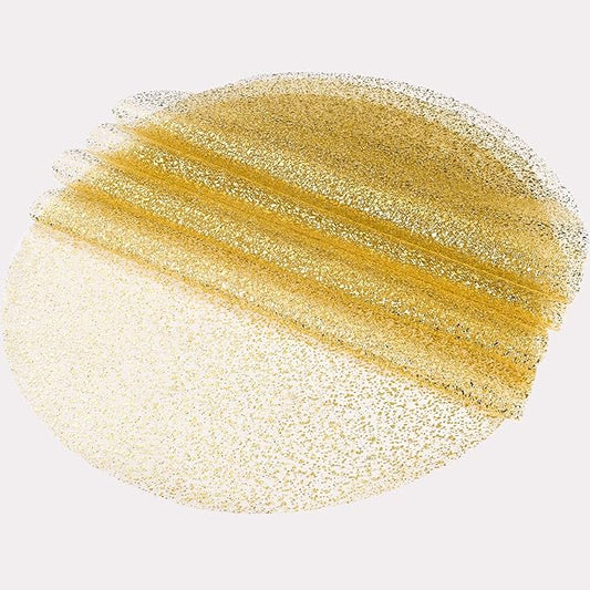 100 Piece Gold Placemats 13 Inch Disposable Gold Foil Place Mats Round Mesh Pressed Paper Placemat Elegant Wedding Table Mats for Birthday Party, Church Banquet, Dinners, Dining Room, Table Decor