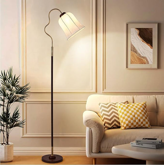 68" Floor Lamp for Living Room Gold with Foot Switch, 3 Color Modern Corner Standing Lamp, Bright Tall Dimmable Lamp for Kids Reading Bedroom Office Home Decor (Flower-Shaped lamp)
