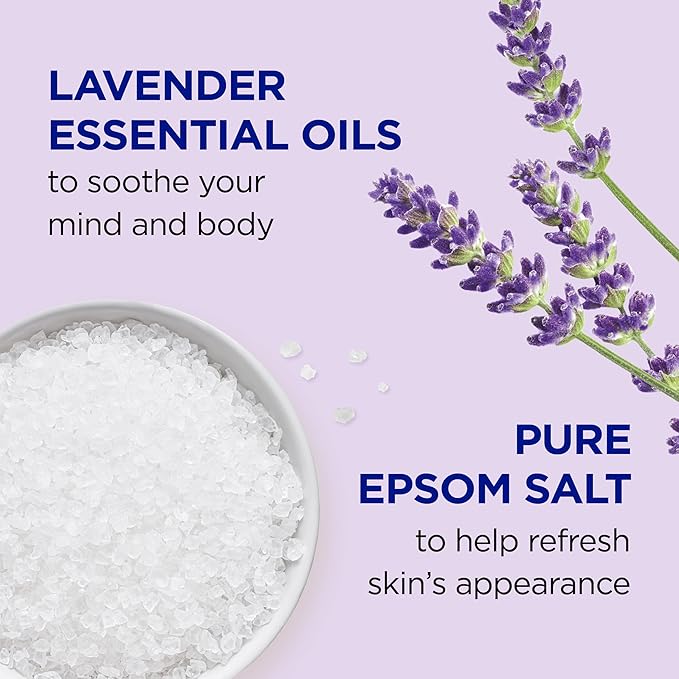 Dr Teal's Foaming Bath with Pure Epsom Salt, Soothe & Sleep with Lavender, 62.5 fl oz