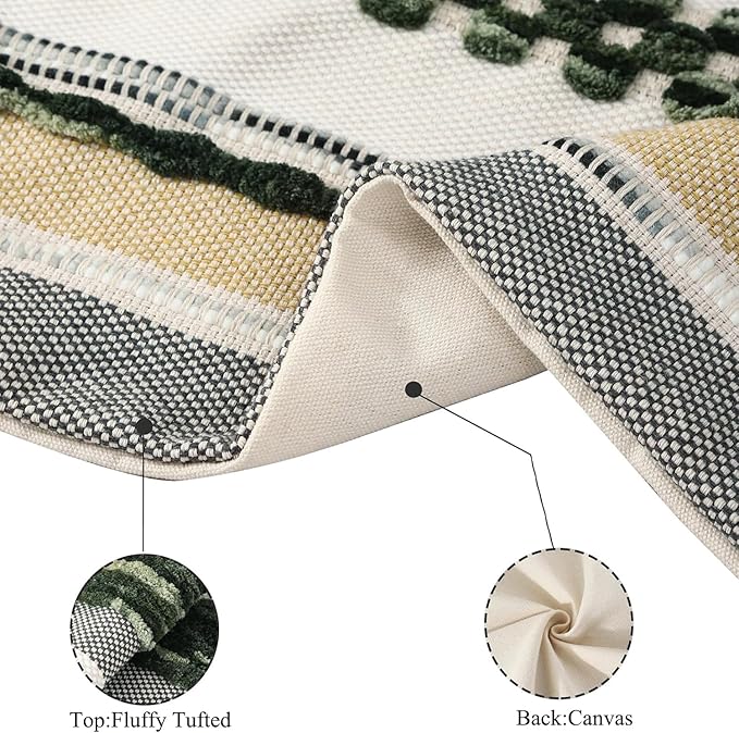 Tosleo Christmas Green 18x18 Pillow Covers Set of 2 Boho Throw Pillow Covers Striped Decorative Pillow Cases Accent Chenille Pillow Cases Farmhouse Cushion Case Accent Nuetral Textured Pillow Cover