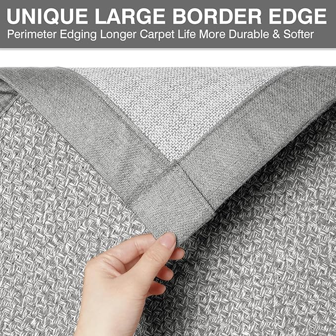 Quick Dry Absorbent Bathroom Rugs Mat Non Slip Bath Mat Ultra Thin Bath Mats for Bathroom Bathroom Mat Floor Rubber Backed Fit Under Door Woven Washable Bath Rugs Gray 16x24
