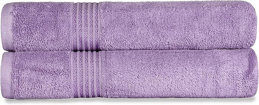 Superior Egyptian Cotton 2-Piece Bath Sheet Towel Set, Oversized Body Towels For Adults And Kids, Large Towel For Bath, Shower, Guest Bathroom, Spa, Gym, Resort, Essentials, Airbnb, Royal Purple
