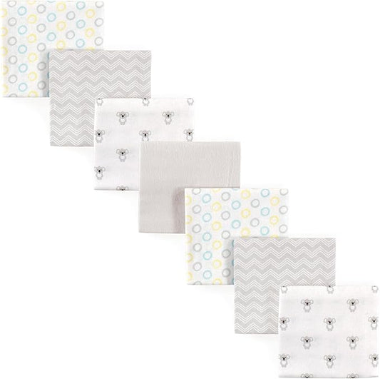Luvable Friends Unisex Baby Cotton Flannel Receiving Blankets, Koala 7-Pack, One Size