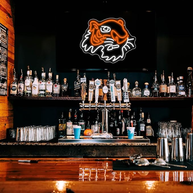 Tiger Neon Sign Dimmable LED Animal Signs for Wall Decor, USB Powered Cool Tiger Led Signs for Beer Bar Club Animal Birthday Party Office Hotel Cafe Man Cave Bedroom Art Wall Decor