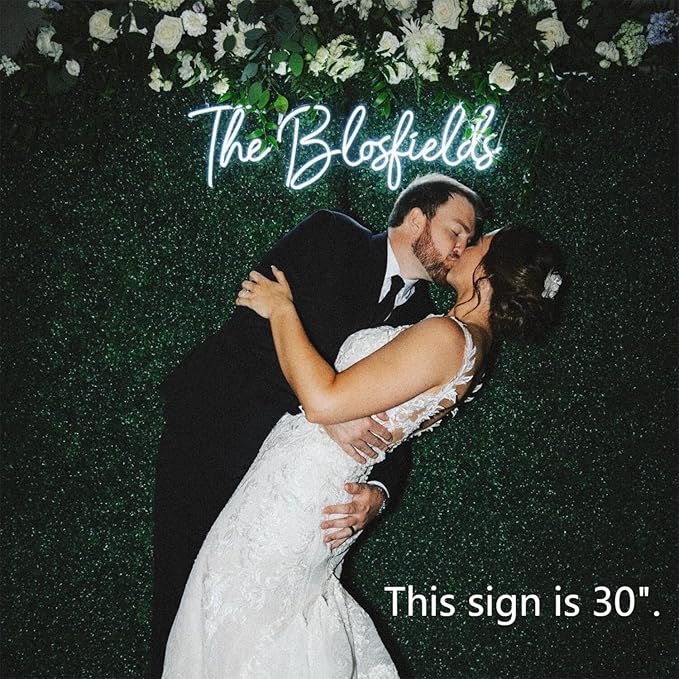 Custom Name Neon Sign Professional, Larger Customizable Wedding LED Neon Sign for Backdrop, Wedding Decor, Micro Weddings, Anniversary, Birthday Party Shop