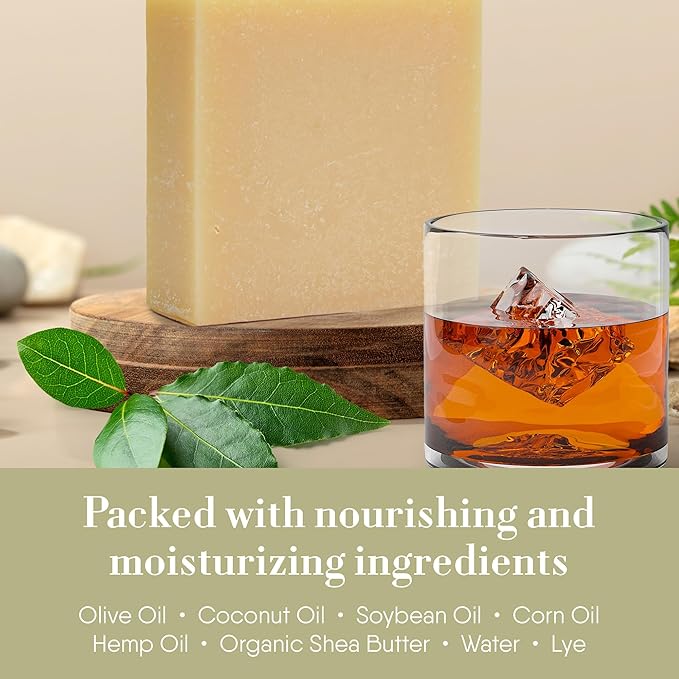 360Feel Bay Rum Soap - Handcrafted Castile Soap Bar with Spicy Scent - Handmade with Bay Rum Essential Oil for Men - A Gift for Anniversaries, Weddings, and Holiday Stockings - Rich Lather - 5 Ounce