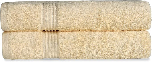 Superior Egyptian Cotton 2-Piece Bath Sheet Towel Set, Oversized Body Towels For Adults And Kids, Large Towel For Bath, Shower, Guest Bathroom, Spa, Gym, Resort, Essentials, Airbnb, Canary