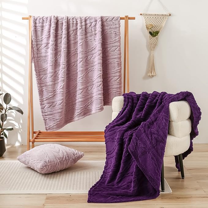 YUSOKI Sherpa Twin XL Blanket-3D Stylish Design Super Soft Fuzzy Cozy Warm Blanket Thick Plush Fluffy Furry Blankets for Teen Girls Women Couch Bed Sofa Chair Men Boys Gift(Rose Pink,65"x90")