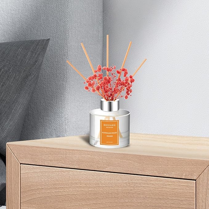 Rose Reed Diffuser Set - 3.38 fl oz (100ml) Essential Oil with 6 Reed Sticks | Home & Bathroom Decor