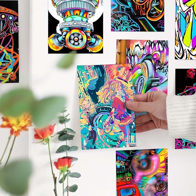 LA MAISON COZY Wall Collage Kit, Teen Posters Art Print, 50PCS 4x6'' Vintage Wall Decor Gift for Teen Girls' Dorm Room