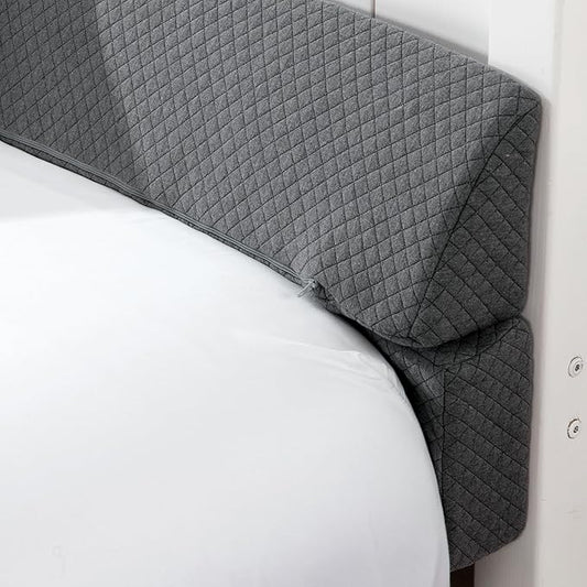 HOMBYS Wedge Pillow Headboard for Bed Gap,Foldable Bed Wedge Gap Filler Twin Size,Matterss Gap Filler,Multi Functional Bed Crack Pillow, Fill The Gap (0-7") Between Your Headboard and Mattress,Grey