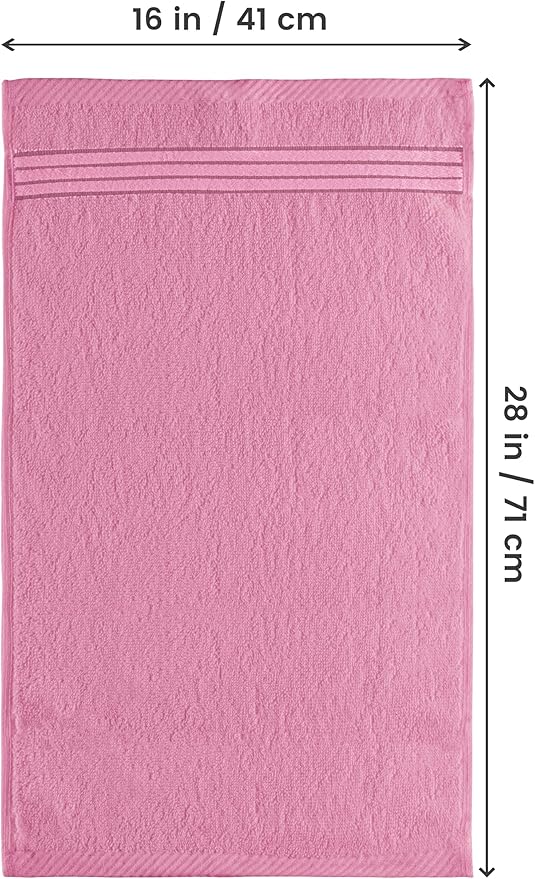 Utopia Towels 6 Piece Premium Hand Towels Set, 16 by 28 inches, 100% Ring Spun Cotton, Lightweight and Highly Absorbent Towels for Bathroom, Travel, Camp, Hotel, and Spa, Pink