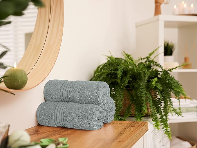 Utopia Towels 6 Piece Premium Hand Towels Set, 16 by 28 inches, 100% Ring Spun Cotton, Lightweight and Highly Absorbent Towels for Bathroom, Travel, Camp, Hotel, and Spa, Cool Grey