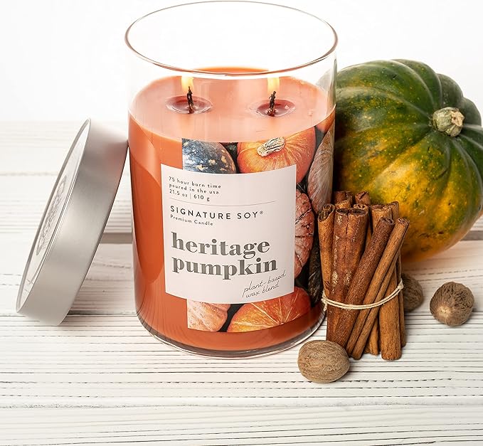 Lidded Heritage Pumpkin Scented Candle