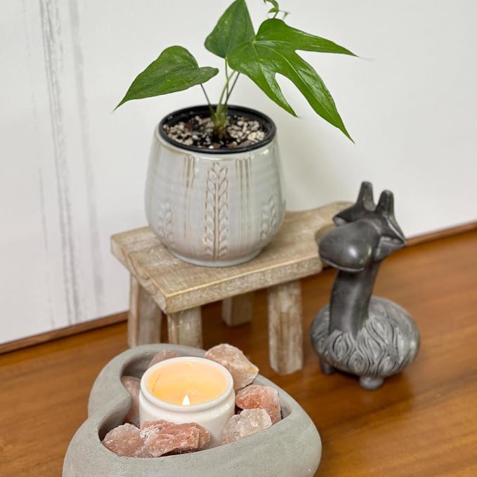 Admired by Nature 4.5" Ceramic Flower Planter, Ceramic Pot Planter, Indoor Ceramic Bowl, Houseplant Ceramic Pot, Decorative Planter for Indoor Plant Succulent Plant Home Décor, Lightweight, Lt.Blue