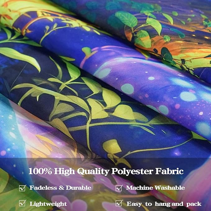 Kanuyee Blacklight Tapestry Butterfly Moon Wall Tapestry Magical Forest Tapestries for Bedroom Magical Tapestries Aesthetic Bedroom Room Decor Moon 44×60 Inches
