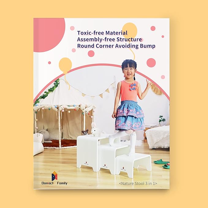 Damoch Family™ Wooden Children Montessori Furniture Set as Kids Chairs and Table,Showcasing Quality,Sturdiness and Versatility,Patented Minimalist Design (White)