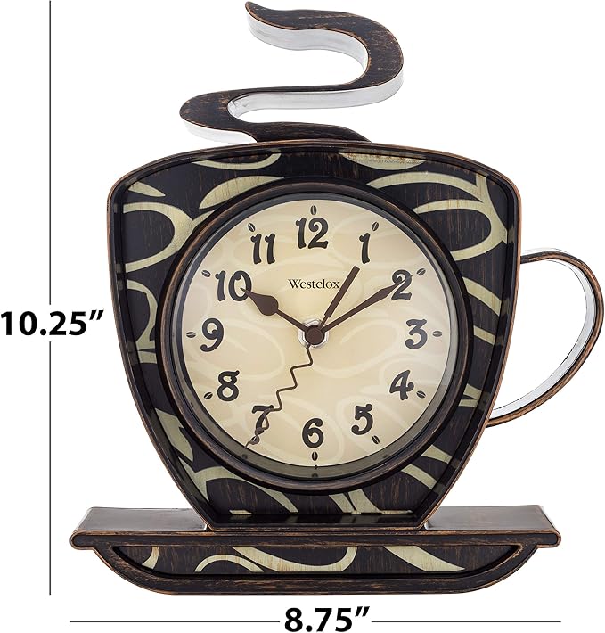 Westclox 10.25” Coffee Cup, 3-D Wall Clock – Model# 32038