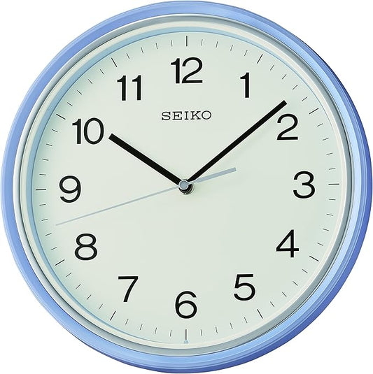 Seiko 11 Inch Oita Wall Clock, Pearl Blue